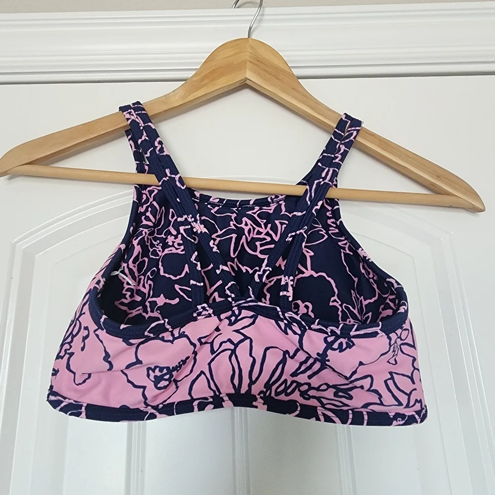 Athleta Girl Reversible Pool Days Bikini Top Pink S/7